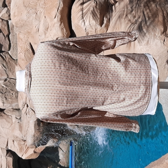 Levi Strauss and Co vintage 1970s brown flowers button down blouse small - Picture 4 of 9